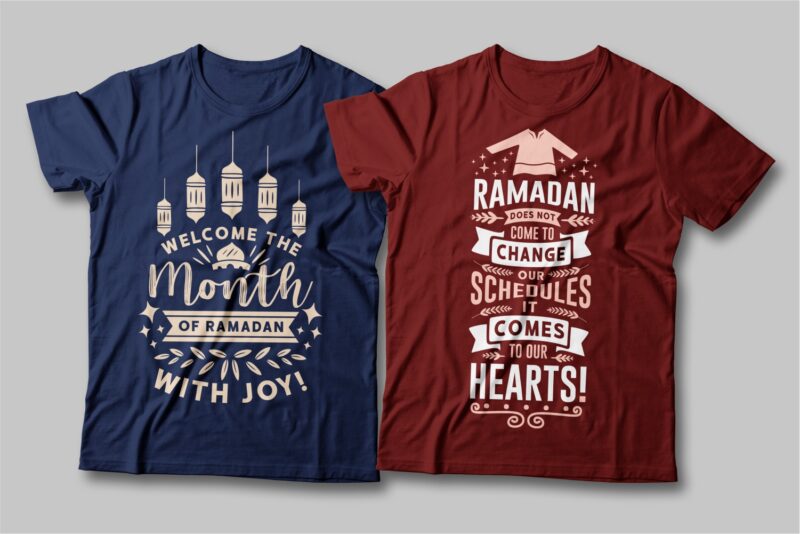 Ramadan quotes t shirt designs bundle. Fasting quotes. typography t-shirt design. Fasting slogan. T shirt design for commercial use. Vector t shirt design