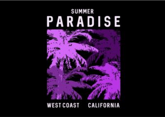Summer Paradise t shirt template vector