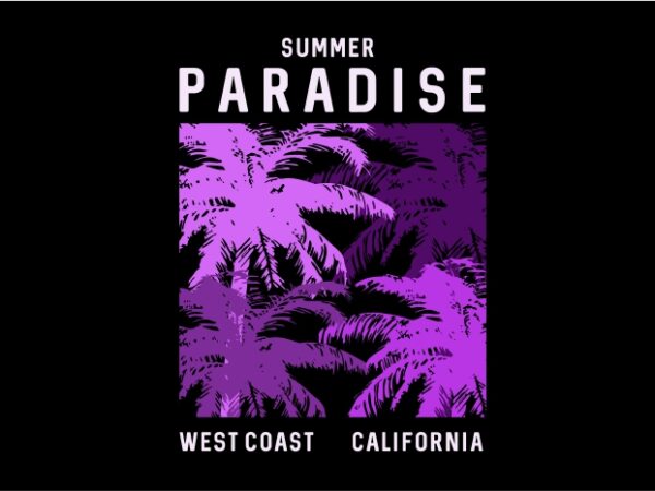Summer paradise t shirt template vector