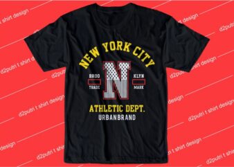 urban street t shirt design graphic, vector, illustration new york city lettering typography