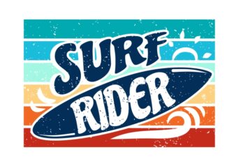 Surf rider t shirt template vector