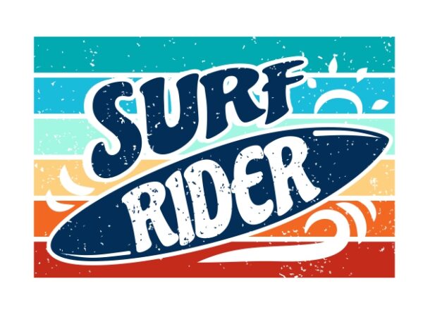 Surf rider t shirt template vector