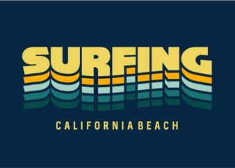 Surfing t shirt template vector