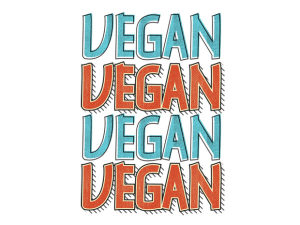 Vegan t shirt vector art