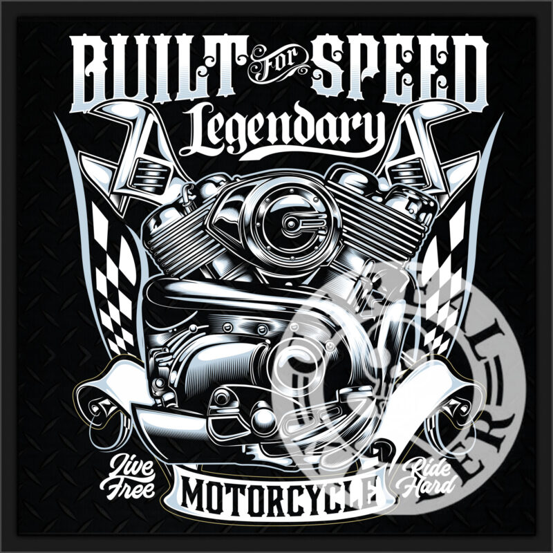 t-shirt vector Bikers, Rockabilly, Vintage Race Bundle vol 3