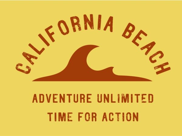 California beach t shirt vector file