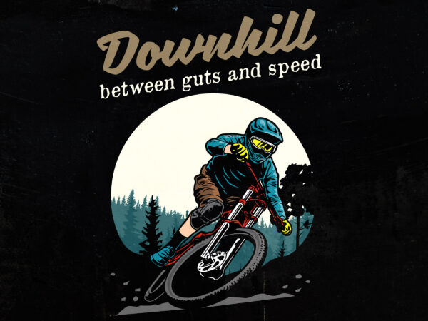 Downhill bike t-shirt design