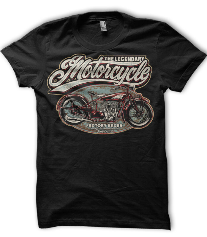 t-shirt vector Bikers, Rockabilly, Vintage Race Bundle vol 3