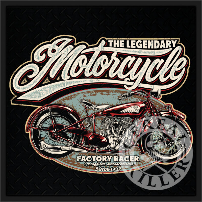 t-shirt vector Bikers, Rockabilly, Vintage Race Bundle vol 3