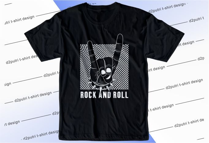 Kutipan musik rock and roll svg t shirt Desain grafis, vektor, ilustrasi huruf tipografi