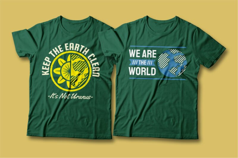 Earth day creative slogan t shirt designs Bundle vector editable. Earth day quotes t-shirt design bundle, Earth day t shirt, Earth day quote, Environment slogan and quote, vector t shirt design pack collection