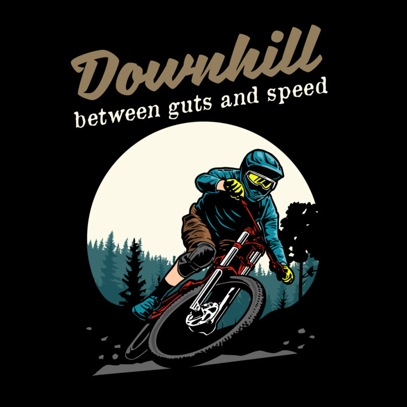 Downhill bike T-shirt design