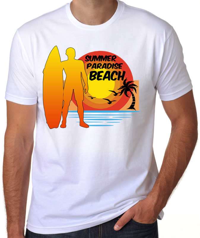 65 Summer Beach Surfing Tshirt Designs Bundles Editable