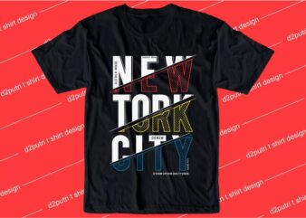 urban street t shirt design graphic, vector, illustration new york city lettering typography