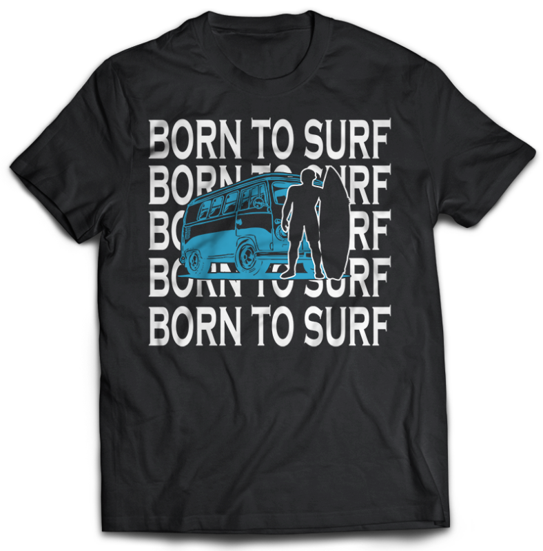 65 Summer Beach Surfing Tshirt Designs Bundles Editable