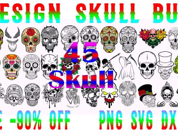 Download Skull Bundle T Shirt Design Bundle Skull Bundles Skull Vector Buy T Shirt Designs