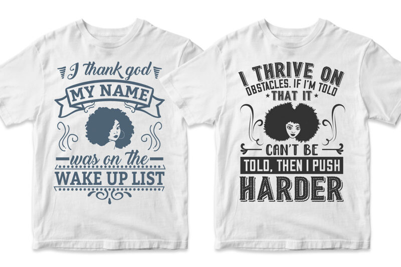 50 Editable Afro T shirt Designs Bundle, Afro png Svg Cutting Printable ...