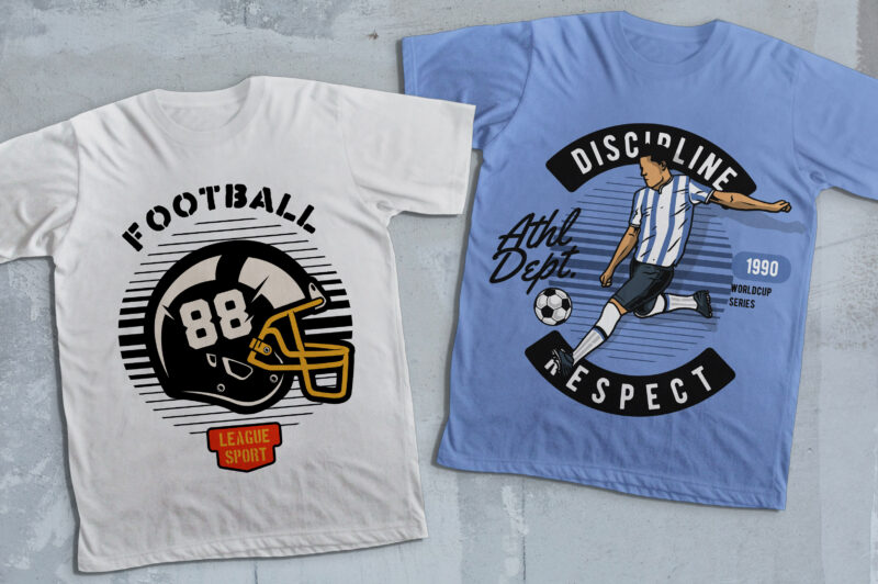 55 Various Sport T-shirt Design Bundles!