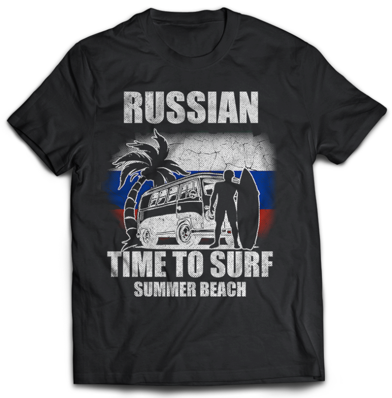 65 Summer Beach Surfing Tshirt Designs Bundles Editable