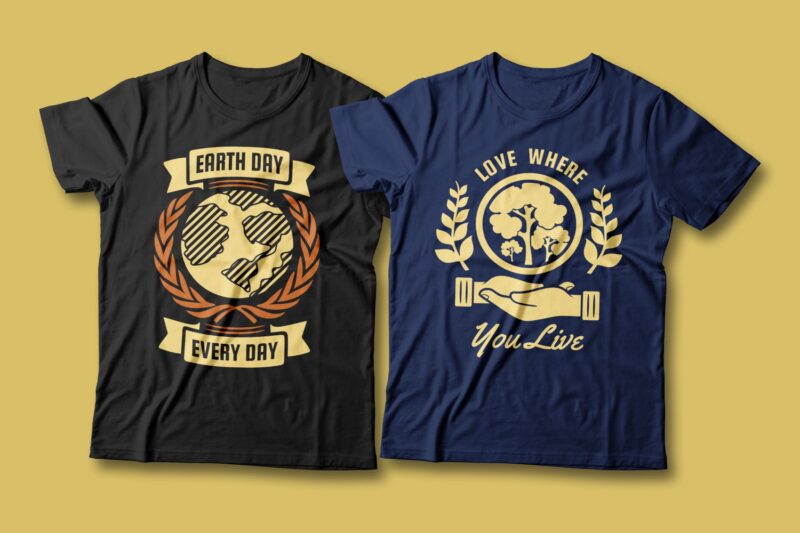 Earth day creative slogan t shirt designs Bundle vector editable. Earth day quotes t-shirt design bundle, Earth day t shirt, Earth day quote, Environment slogan and quote, vector t shirt design pack collection