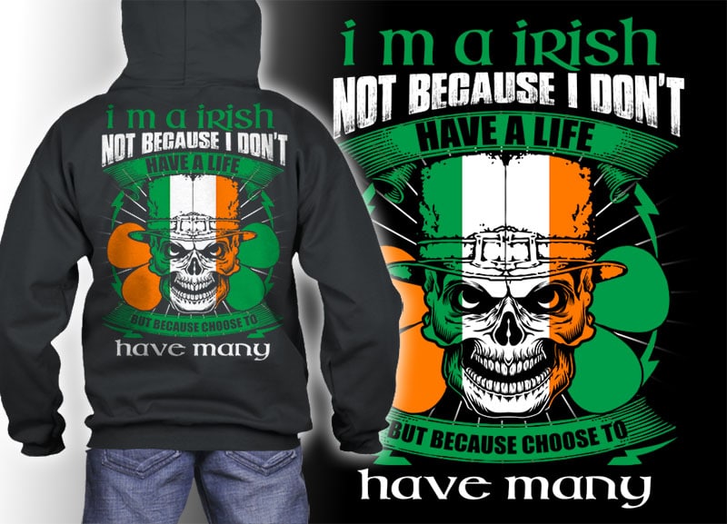 54 ST Patrick’s day irish tshirt designs bundles editable