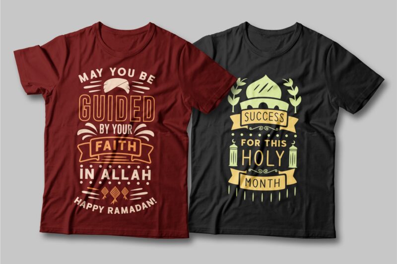 Ramadan quotes t shirt designs bundle. Fasting quotes. typography t-shirt design. Fasting slogan. T shirt design for commercial use. Vector t shirt design