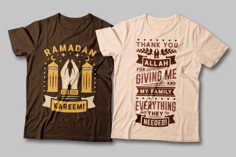 Ramadan quotes t shirt designs bundle. Fasting quotes. typography t-shirt design. Fasting slogan. T shirt design for commercial use. Vector t shirt design