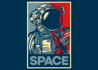 ASTRONAUT POSTER t shirt vector