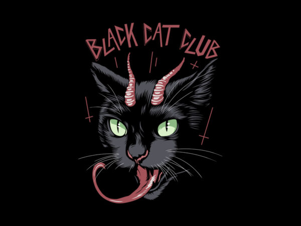 BLACK CAT CLUB t shirt template