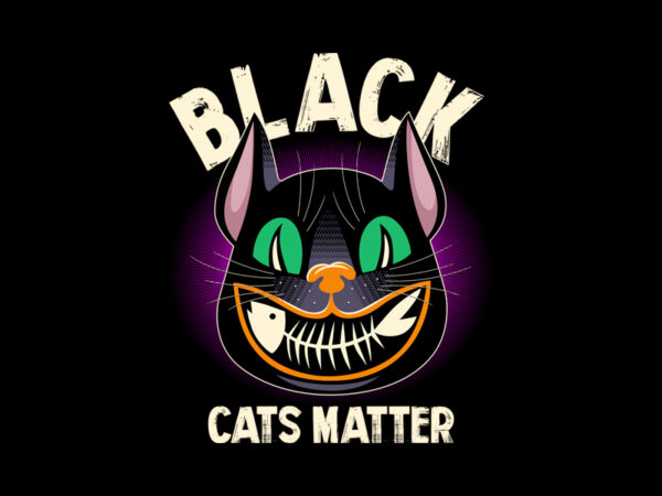 Black cats matter t shirt template