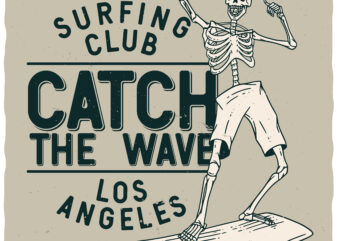 Catch The Wave t shirt vector file