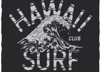 Hawaii Surf Club graphic t shirt