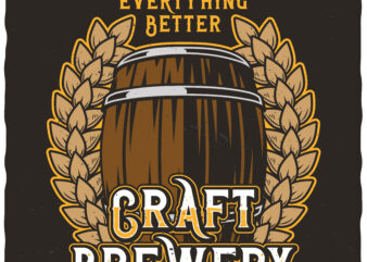 Craft Brewery t shirt vector file