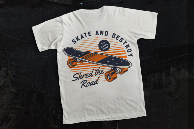 Classic 80s Skateboard T-shirt design