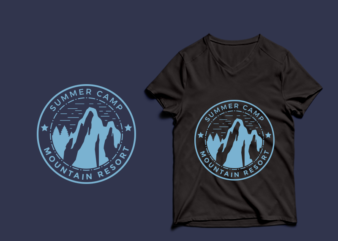 Summer camp Mountain Resort – adventure tshirt designs , mountain tshirt designs , camping tshirt designs , adventure svg bundle, camping svg , mountain eps – commercial use