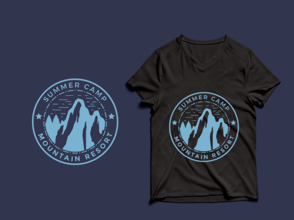 Summer camp mountain resort – adventure tshirt designs , mountain tshirt designs , camping tshirt designs , adventure svg bundle, camping svg , mountain eps – commercial use