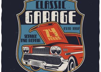 Classic Garage t shirt vector file