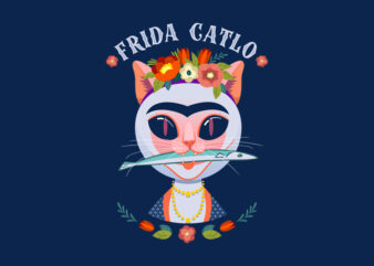 FRIDA CATLO t shirt graphic design