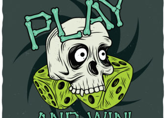 Play And Win t shirt illustration