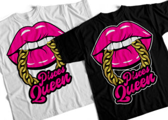 Pisces queen T-Shirt Design