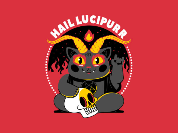 Hail lucipurr graphic t shirt