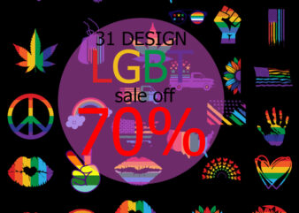 LGBT Bundle SVG, Sale Off 70% LGBT, Peace SVG, Gay SVG, Cannabis SVG, Sunflower SVG, Lips SVG, Bee SVG, Bird SVG PNG DXF EPS Instant Download