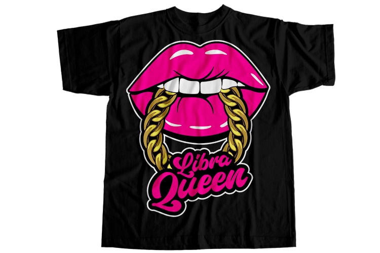12 Zodiac queen bundle T-Shirt Design