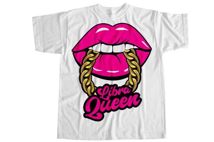 12 Zodiac queen bundle T-Shirt Design