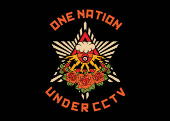 ONE NATION UNDER CCTV t shirt design online