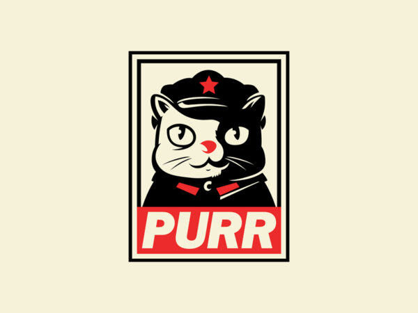 Purr t shirt illustration