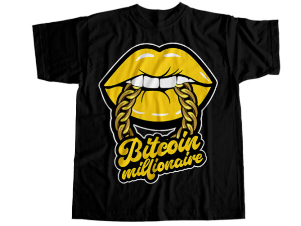 Bitcoin millionaire t-shirt design