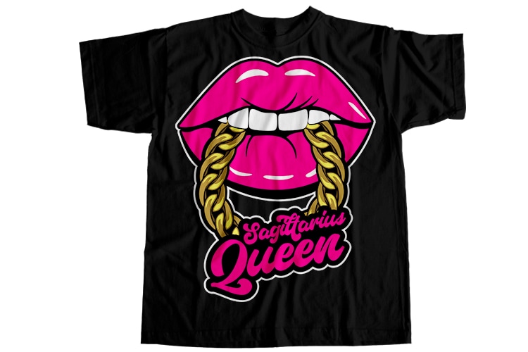 Sagittarius queen T-Shirt Design