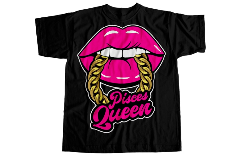 Pisces queen T-Shirt Design