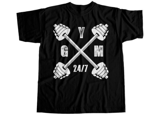 Gym 24/7 t-shirt design